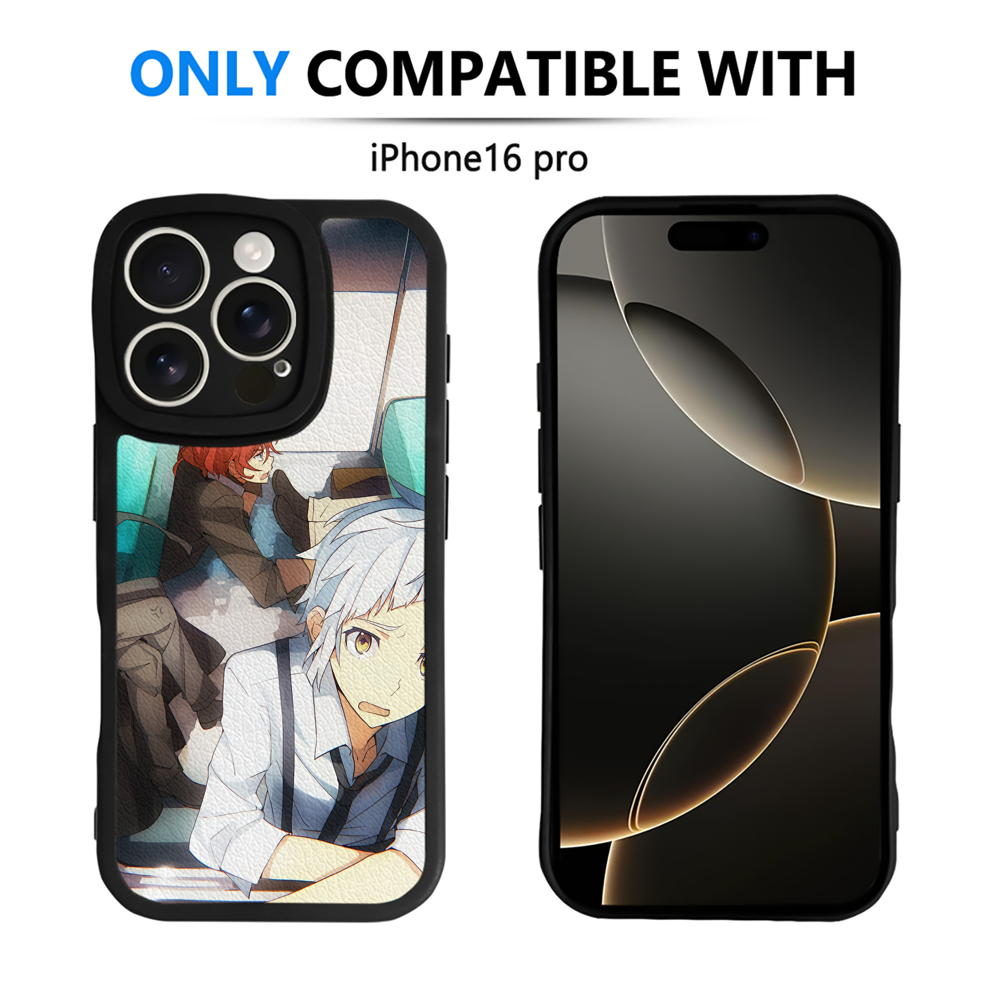 （画像用） 文豪ストレイドッグス Bungo Stray Dogs 【iPhone 16シリーズ対応】シリコンスマホケース（レザー調） 材質：シリコン